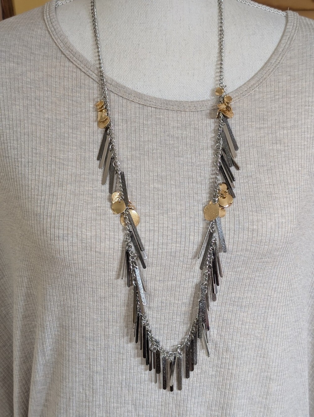Kohl's $26 Mixed Metals Long Necklace NWT